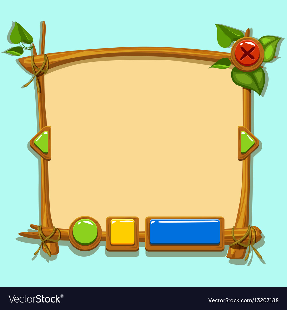 Cartoon Game UI Elements