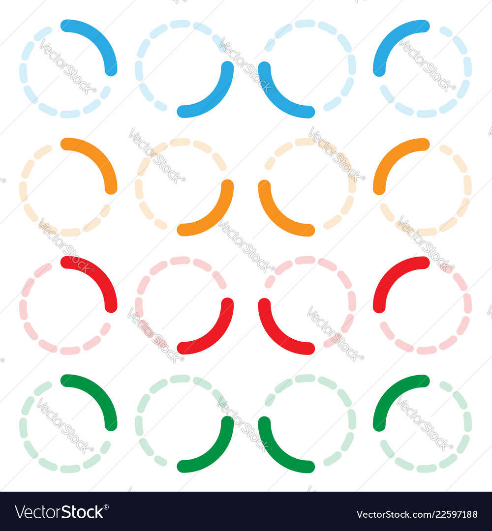 Colorful preloader or buffer shapes progress vector image Colorful preloader or buffer shapes progress