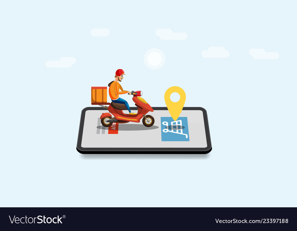 Concept online delivery service tracking