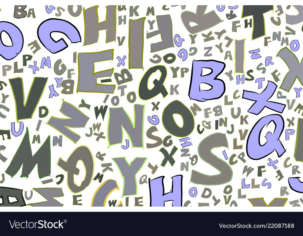 Conceptual background alphabets letters Royalty Free Vector