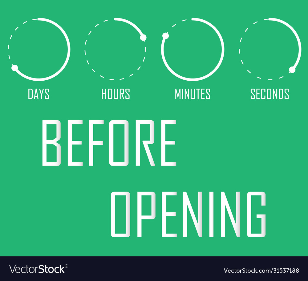 Countdown timer for website round section vector image Countdown timer for website round section