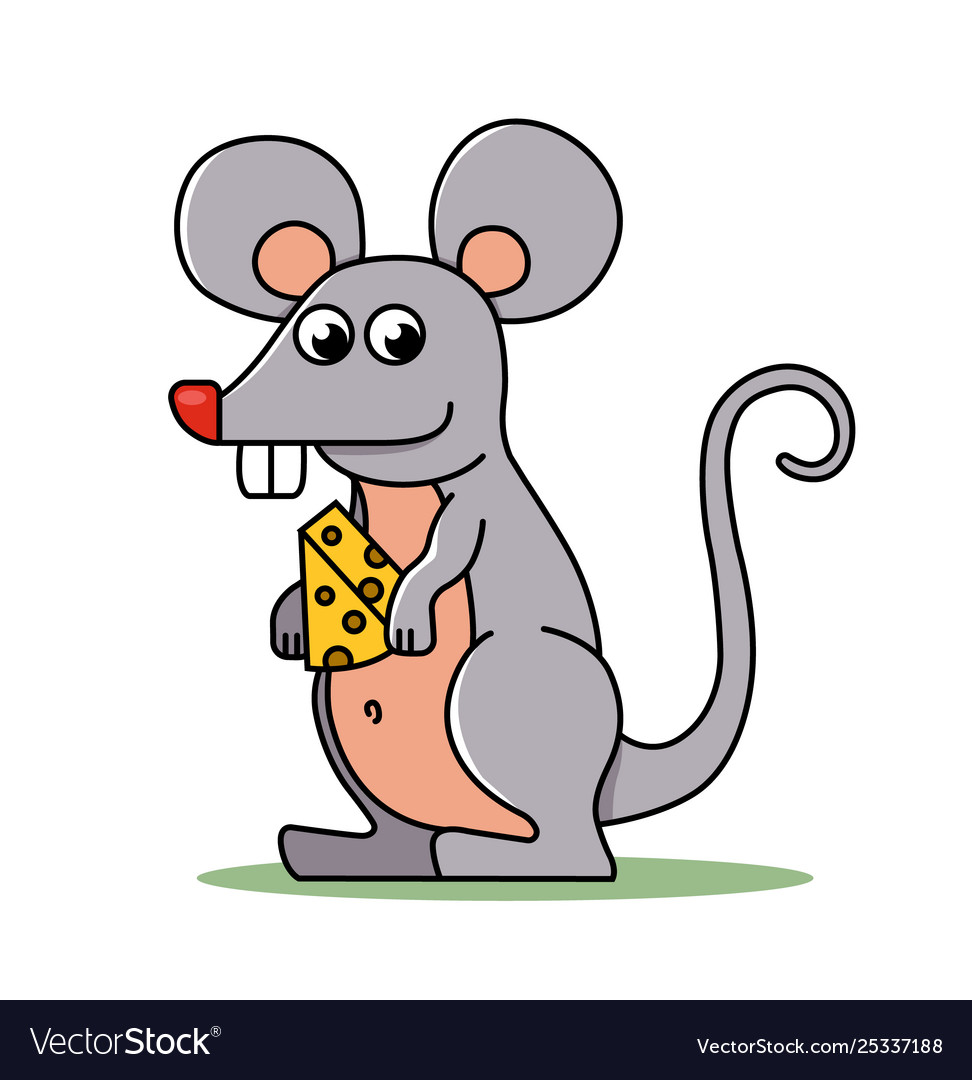Cute Mouse with Cheese