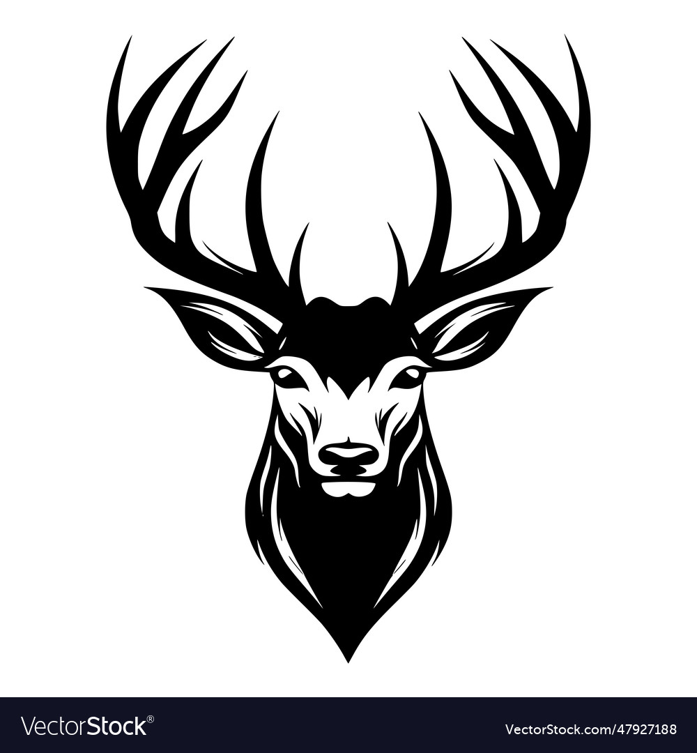 Deer head logo simple design