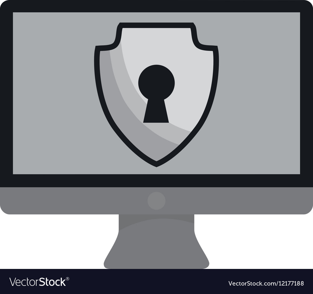 Desk computer icon image