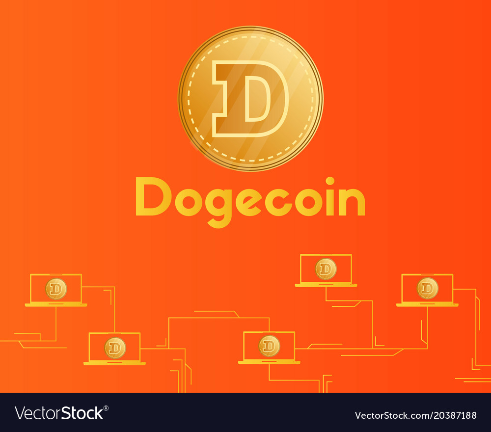 Dogecoin technology blockchain style background