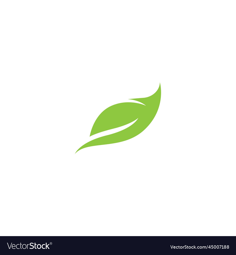 Eco icon green leaf template Royalty Free Vector Image