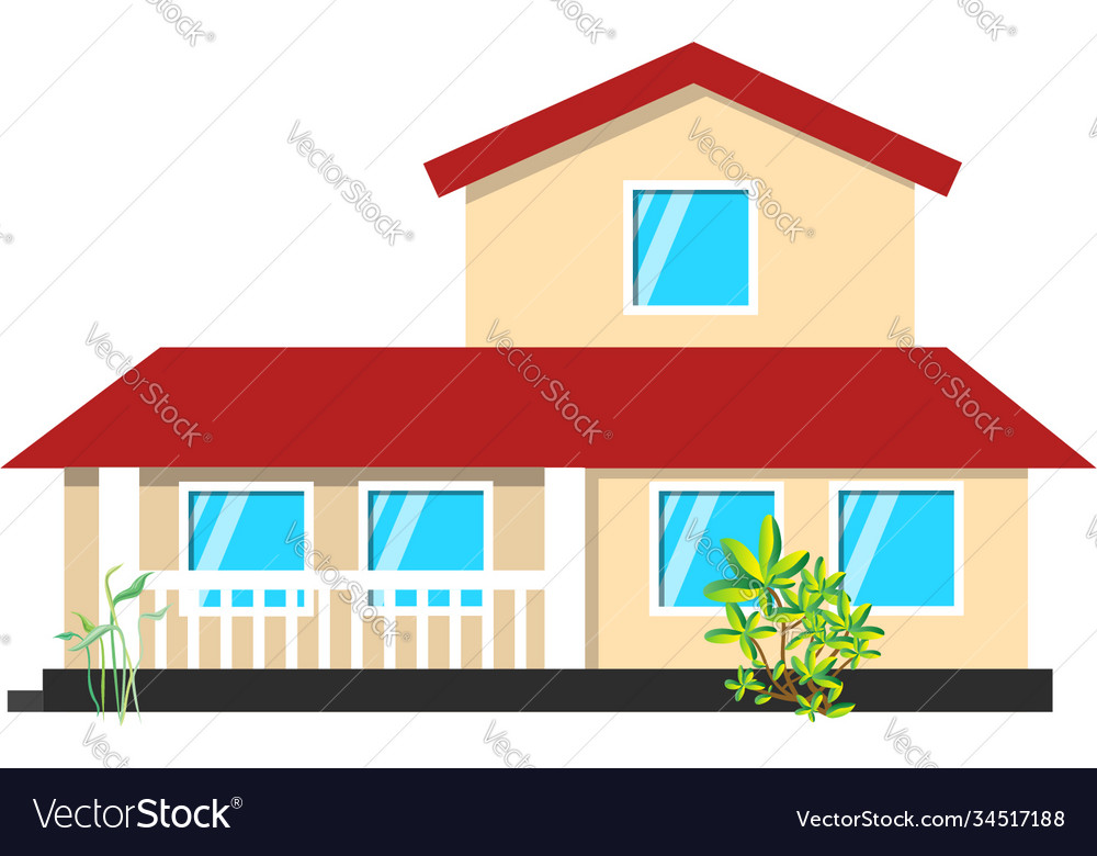 English common house Royalty Free Vector Image