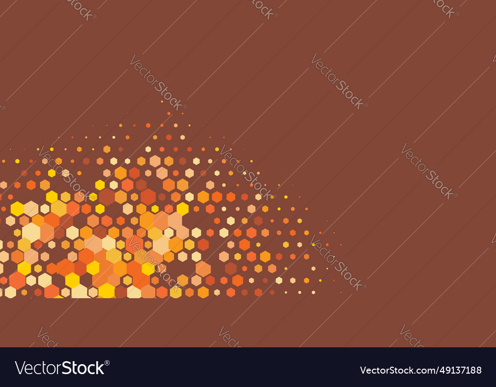Geometric multi size hexagon with color