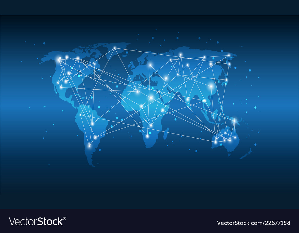 Global Network Map - World Connection