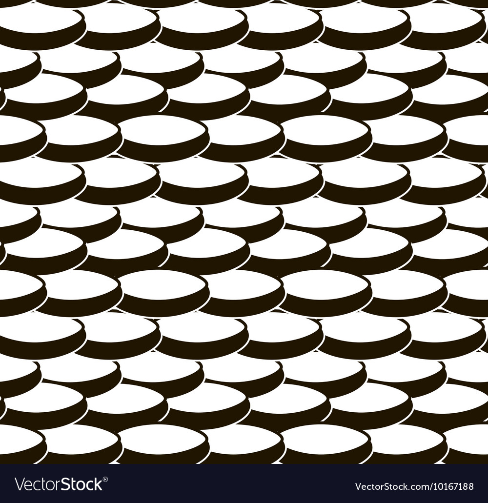 Monochrome pattern of ovals