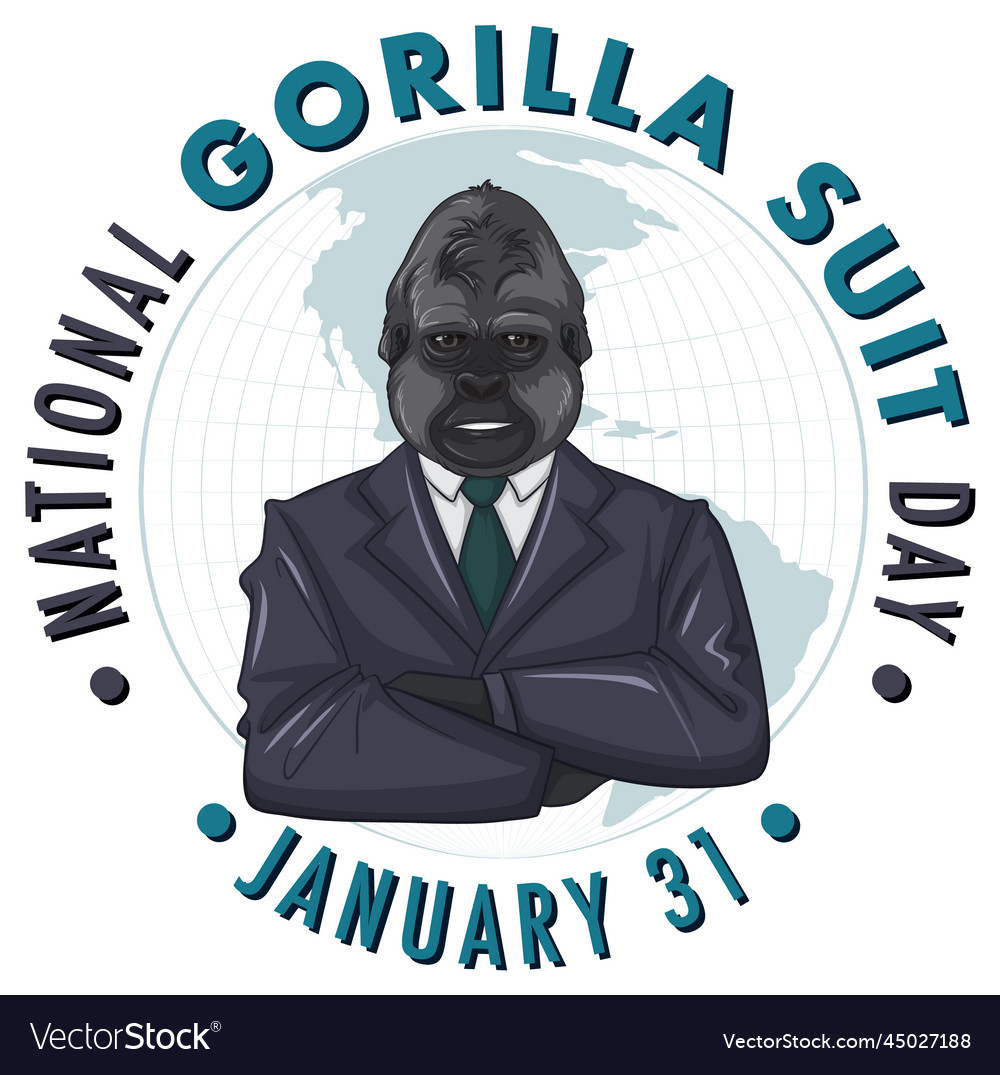 National gorilla suit day banner