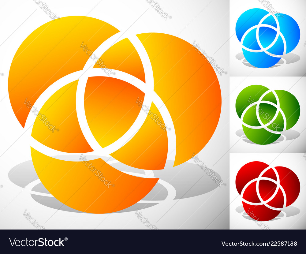 Overlapping Circles - Contour Icon
