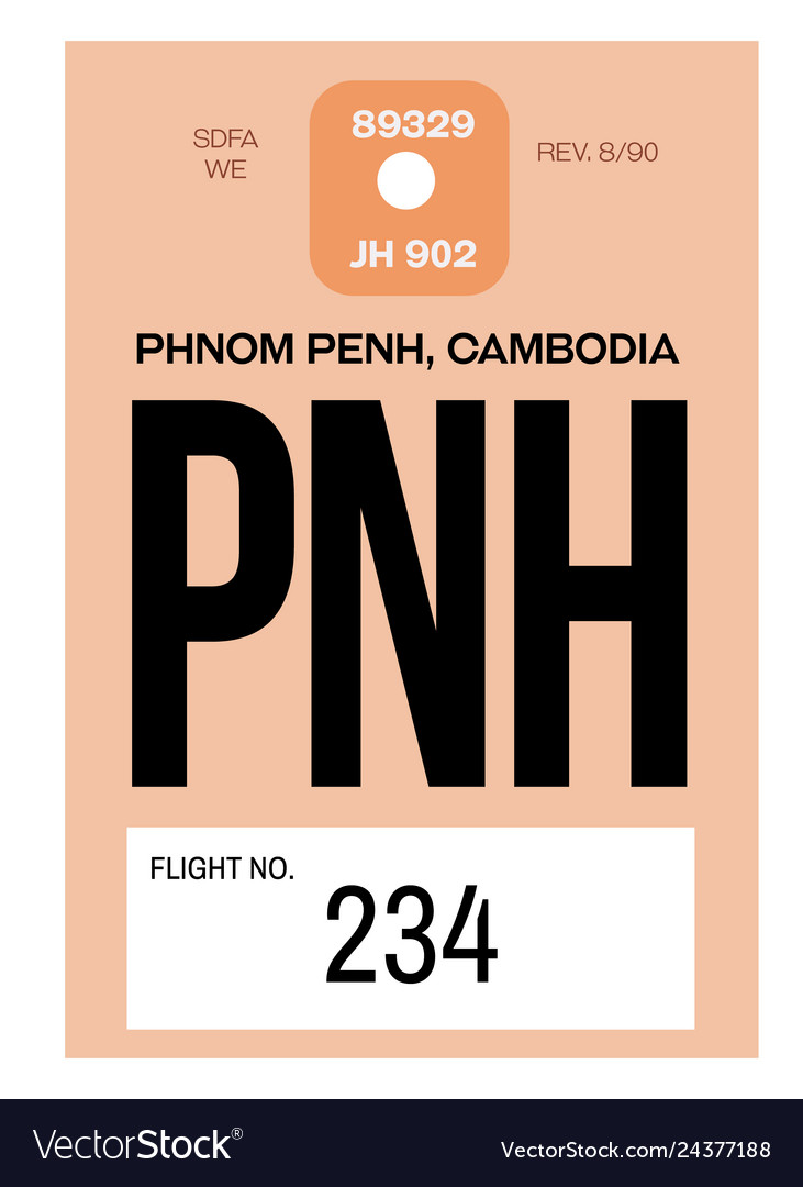Phnom penh airport luggage tag