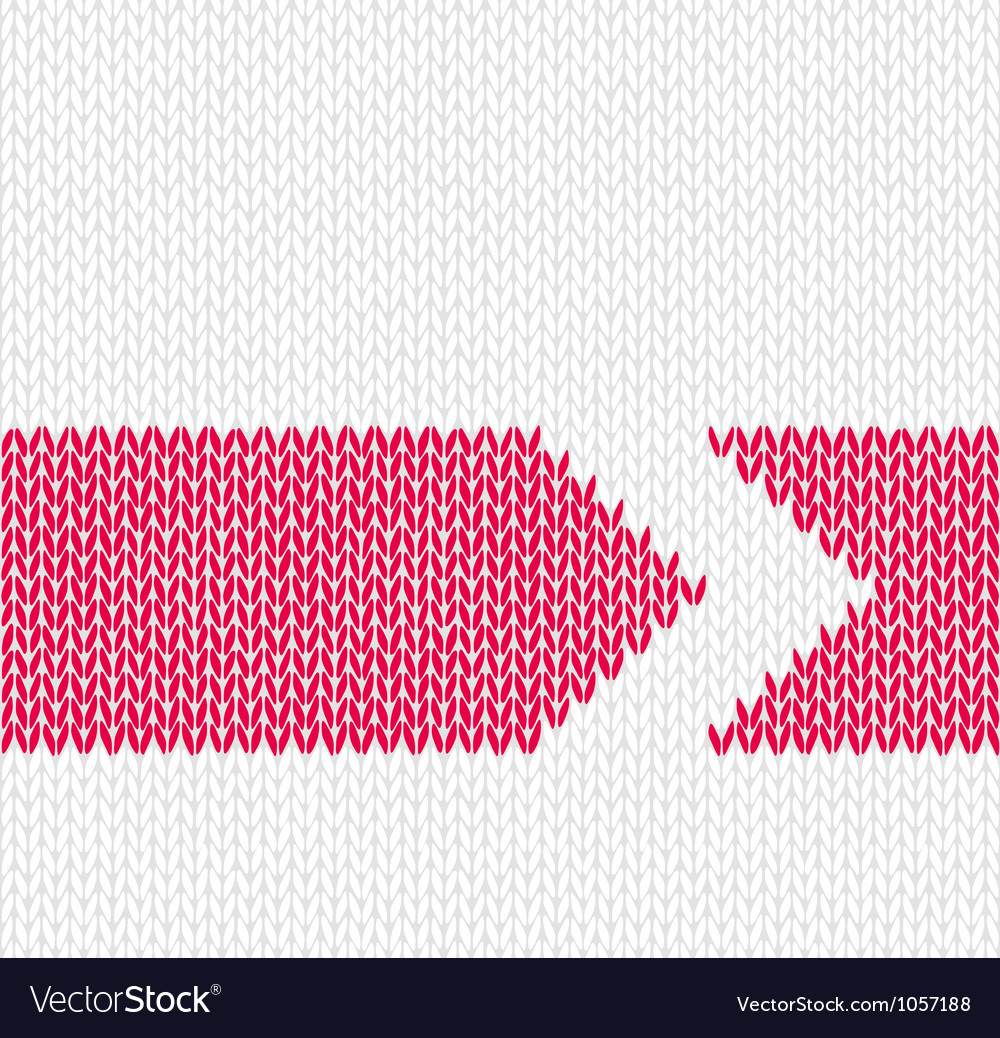 Red arrow knitted pattern