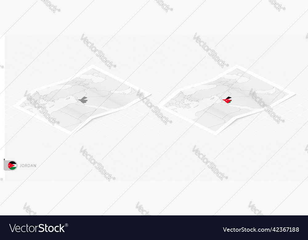Set of two realistic map jordan with shadow