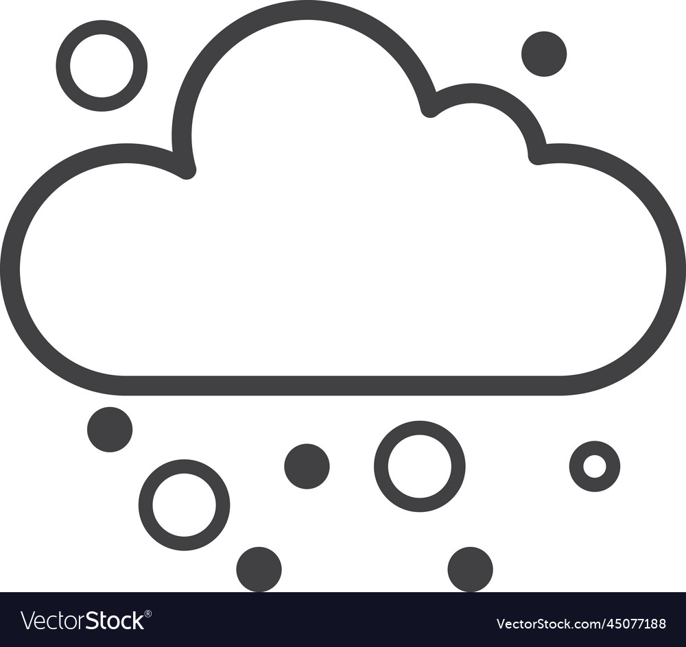 Snow and clouds in minimal style