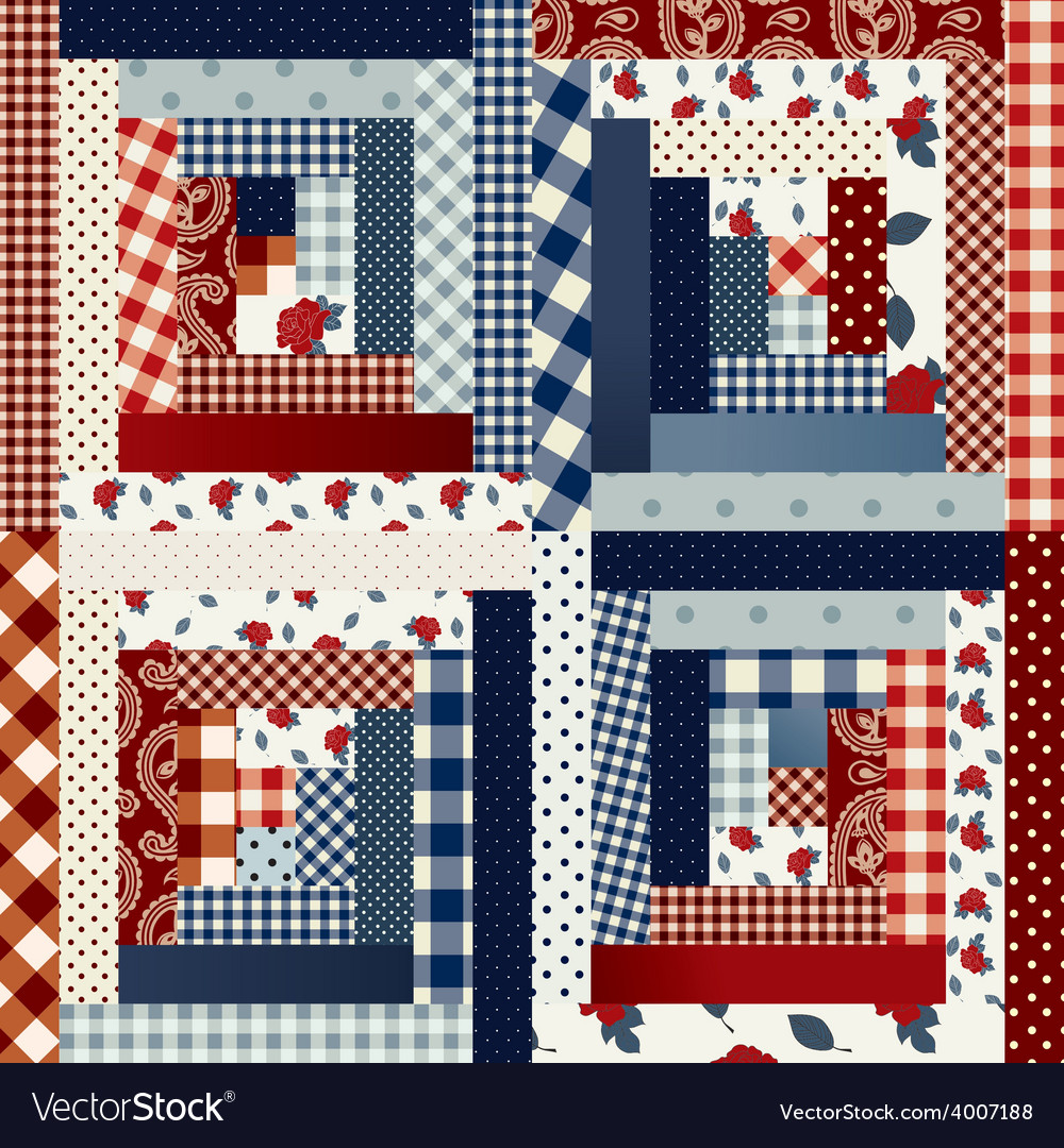 Square Patchwork In Country Style Royalty Free Vector Image