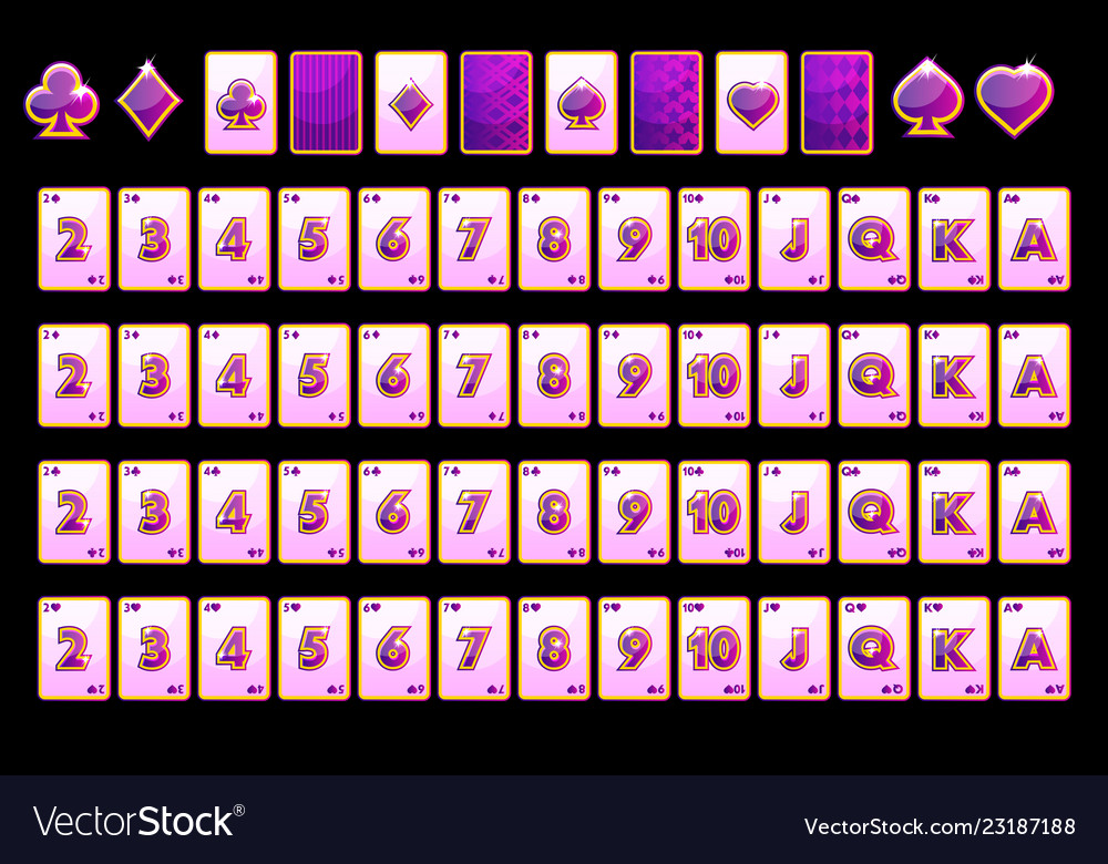 Violett Poker Card Deck