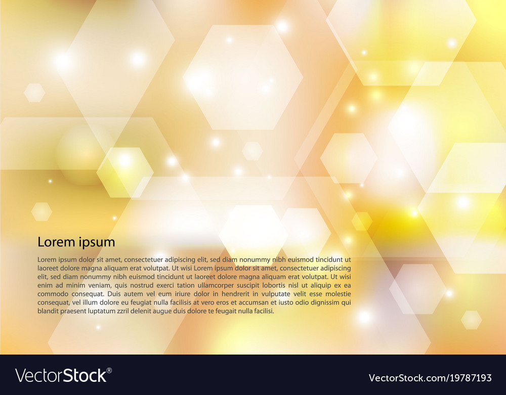 Abstract colorful background with shiny hexagon