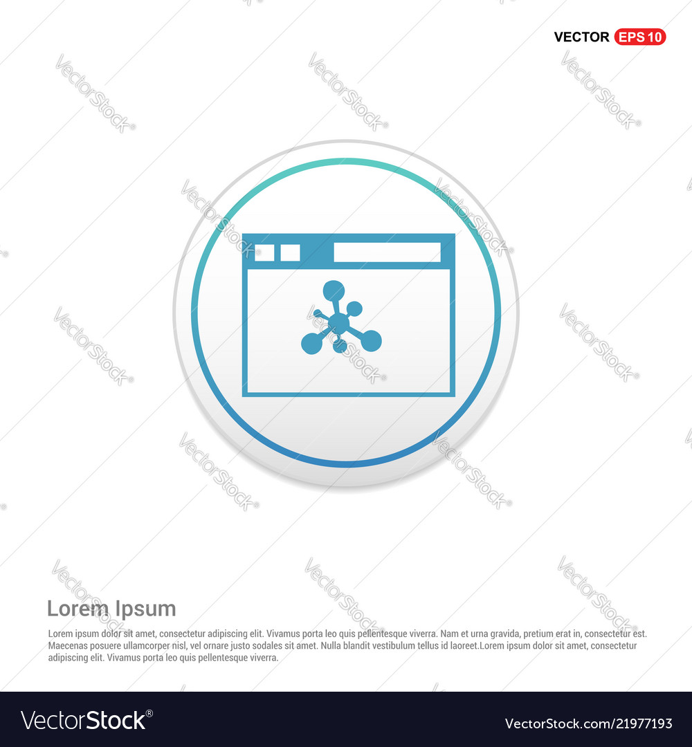 App window interface icon - white circle button