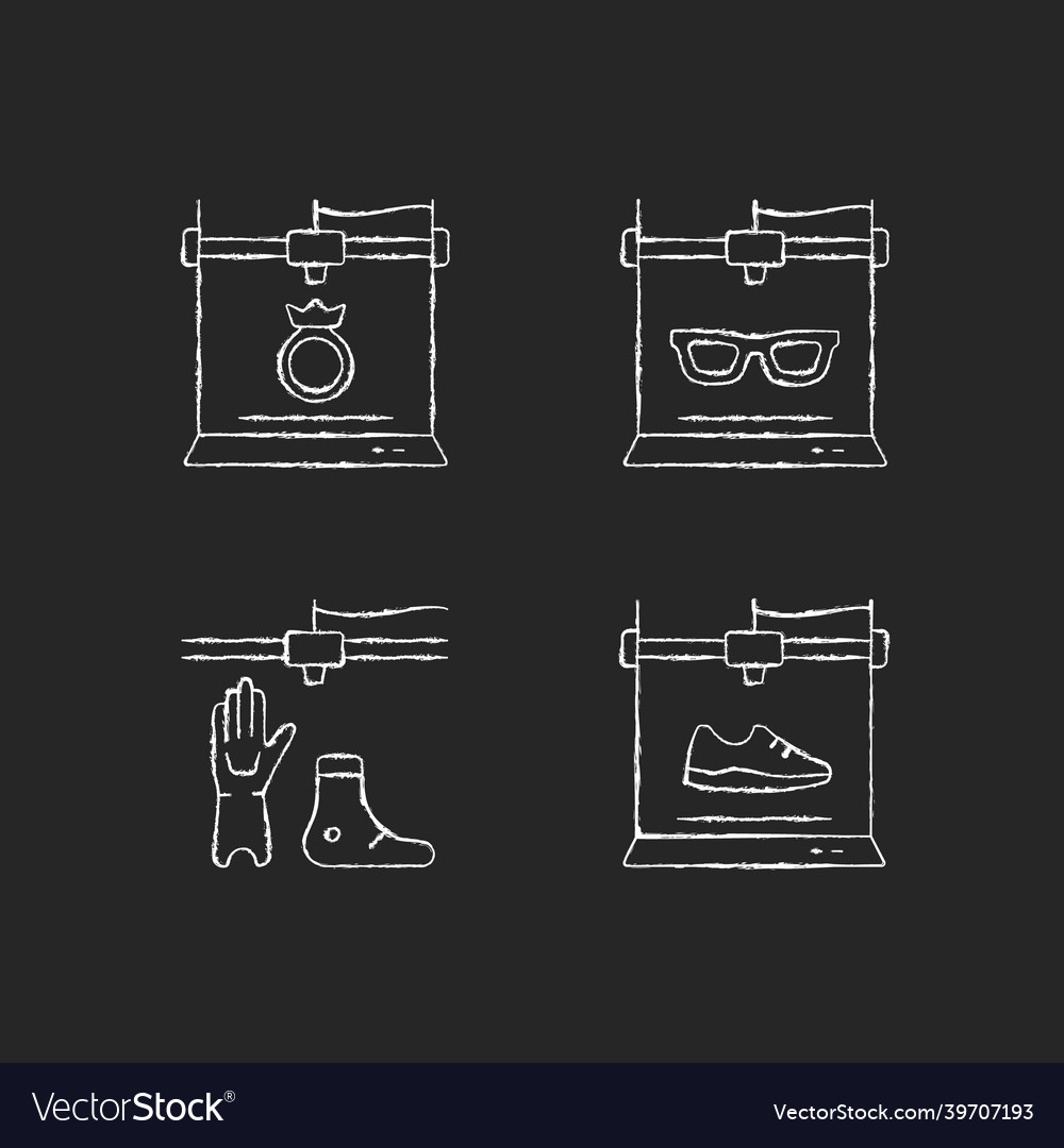 Gebäude 3d Objekte Prozess Kreide weißen Icons Set vector image Gebäude 3d Objekte Prozess Kreide weißen Icons Set