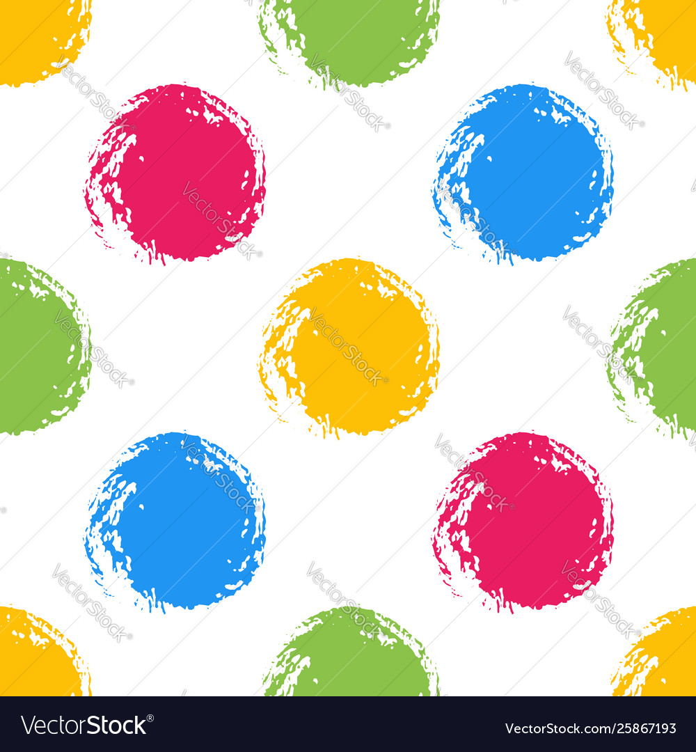 Colorful polka dot seamless pattern