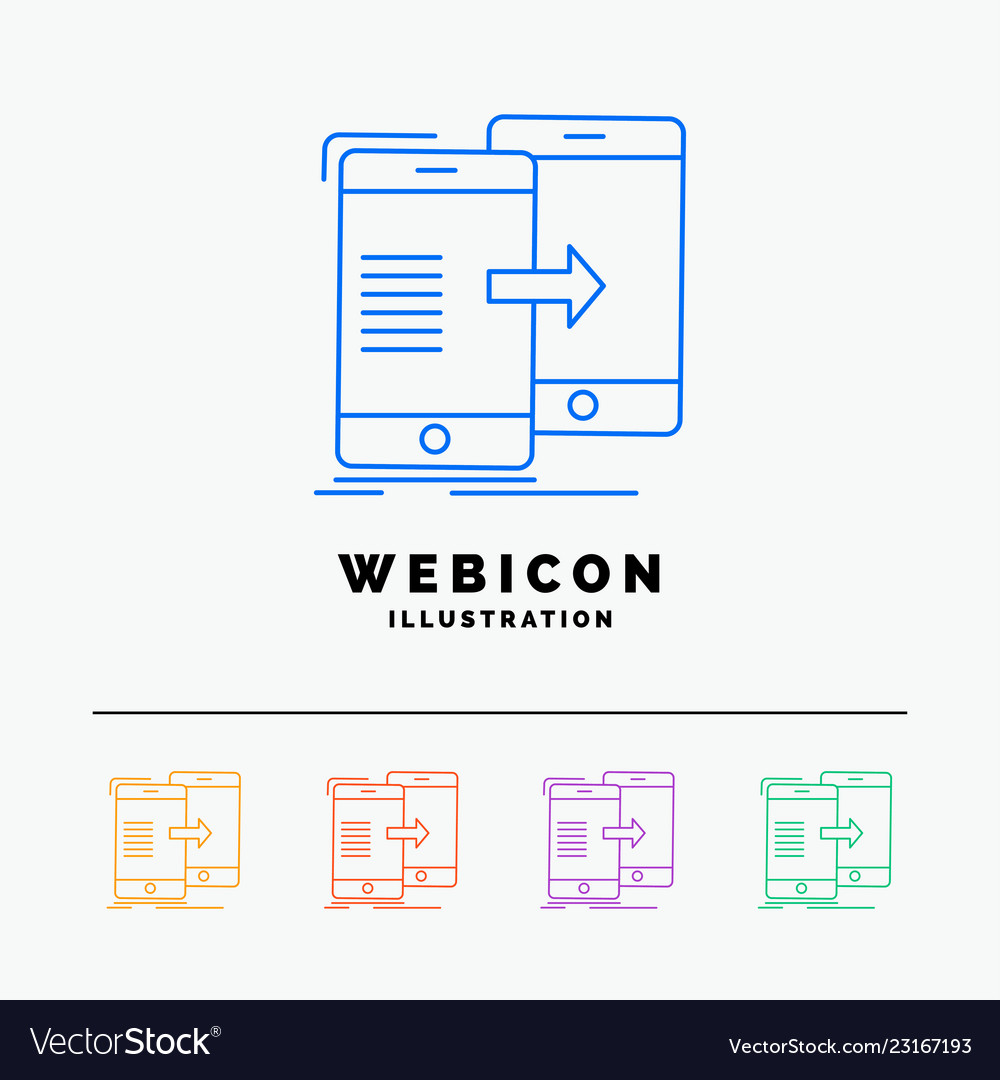 Synchronisierung der Datenfreigabe 5 Farbe vector image Synchronisierung der Datenfreigabe 5 Farbe