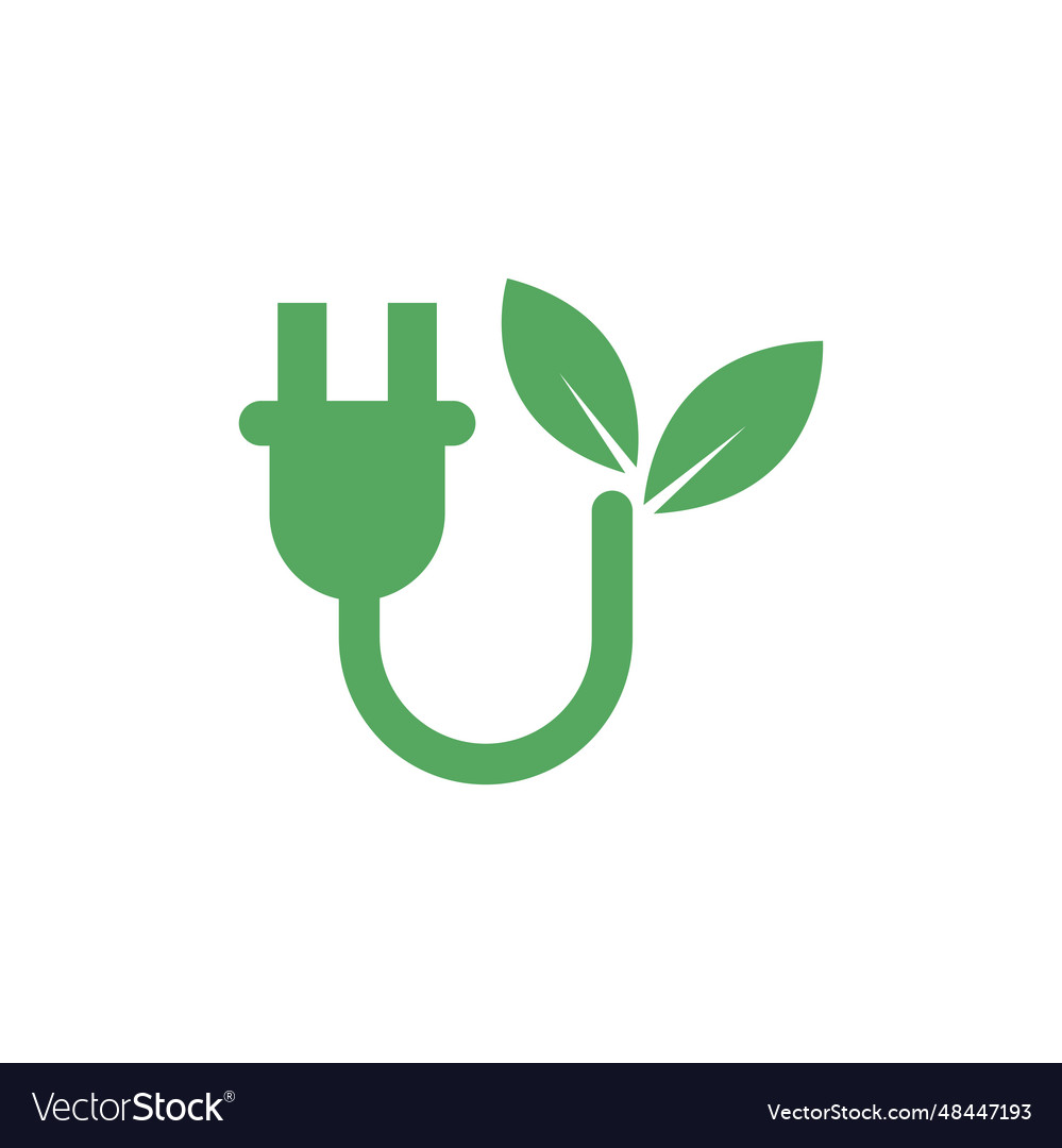 Eco electricity icon design template isolated Vector Image