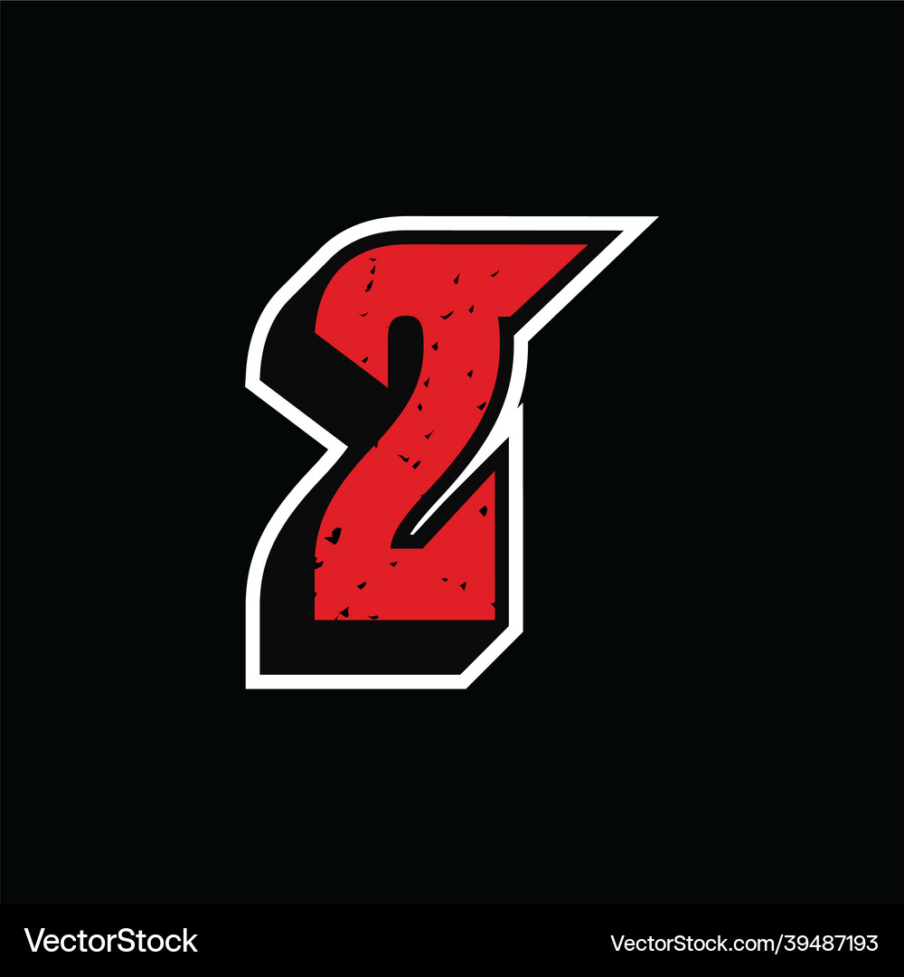 Heavy metal number 2 Royalty Free Vector Image