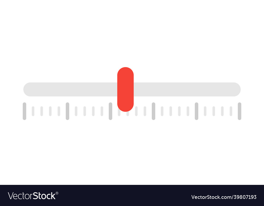 Horizontal indicator ruler bar icon scale meter vector image Horizontal indicator ruler bar icon scale meter