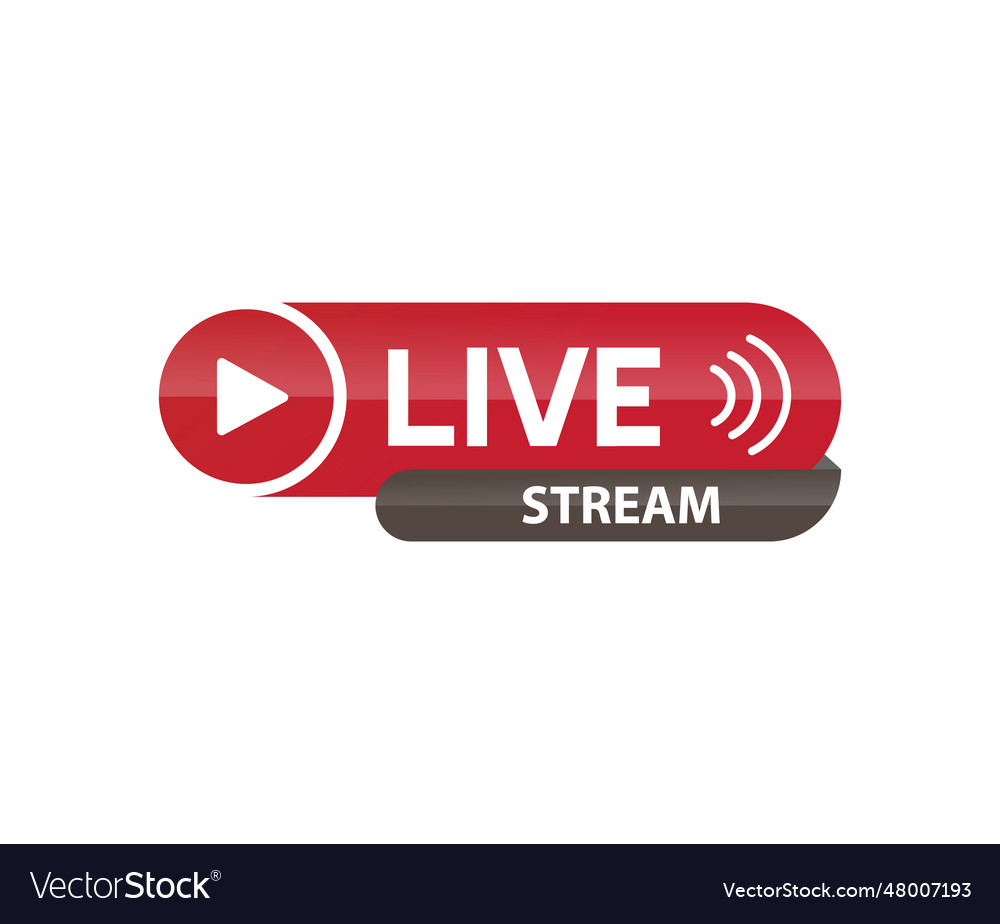 Live streaming logo with play button