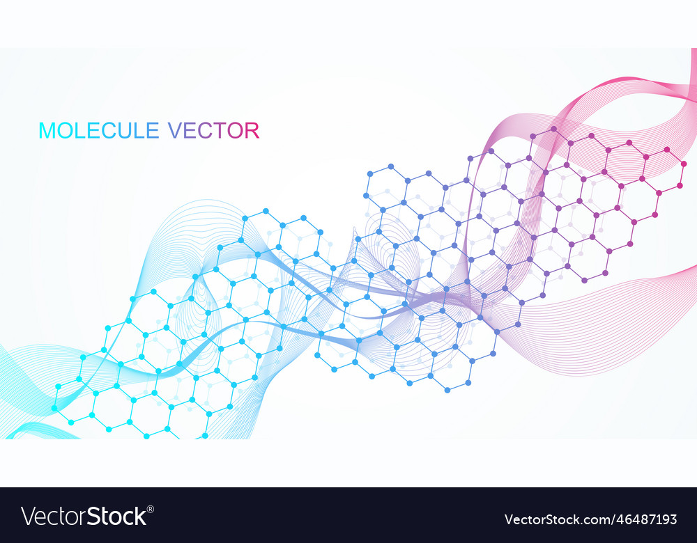 Modern science background with lines dots vector image Modern science background with lines dots