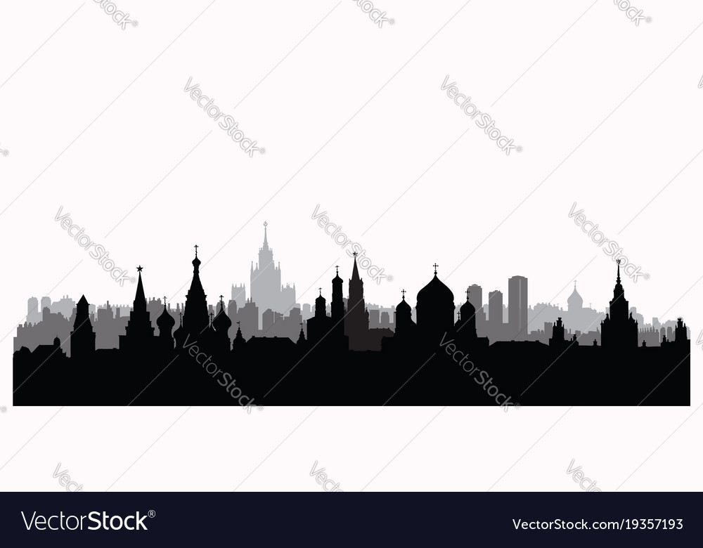 Moscow Skyline Silhouette