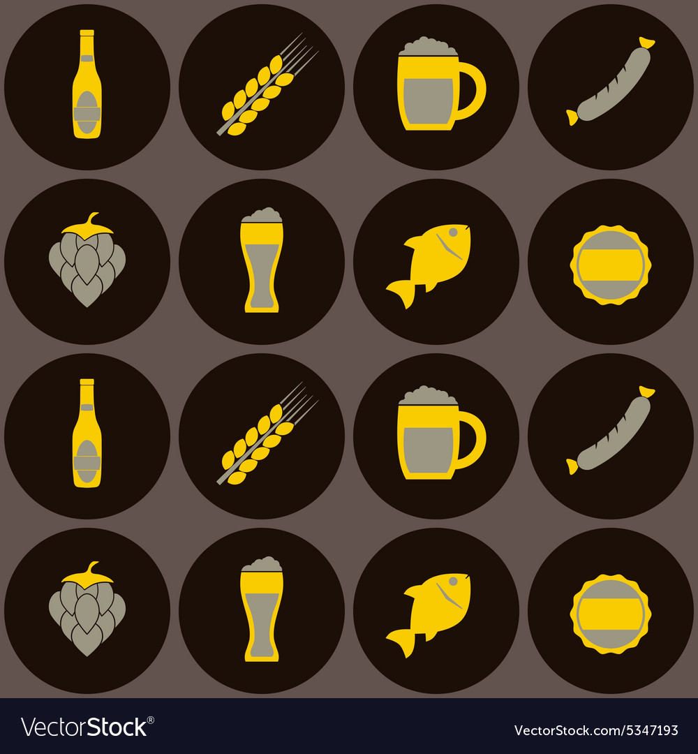 Seamless pattern with consumption of beer