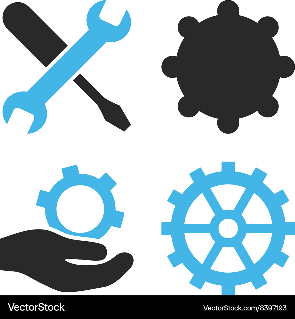 Service tools flat icons Royalty Free Vector Image