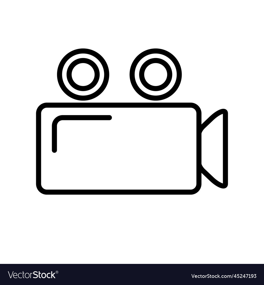 Simple film camera icon or movie