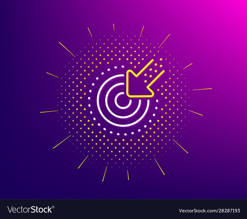 Targeting line icon result arrow sign traffic