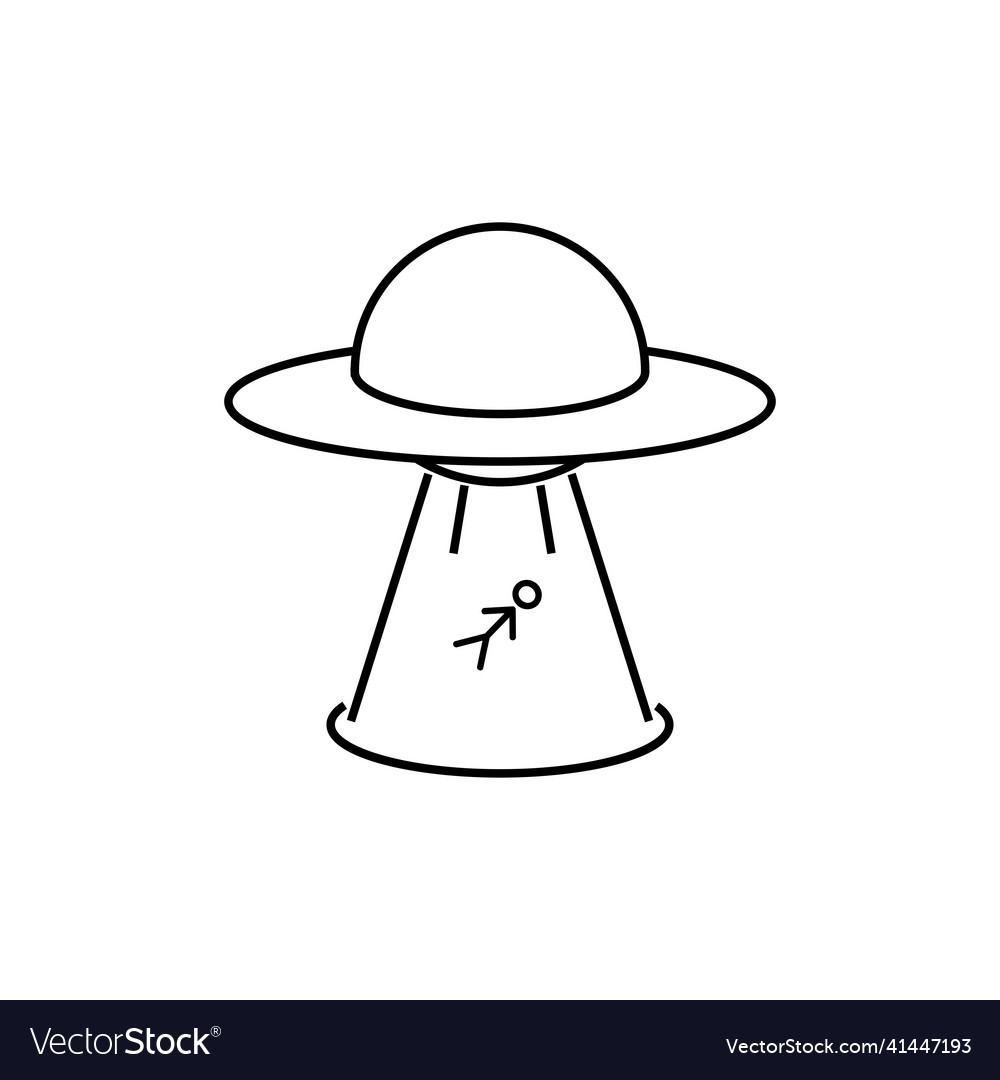 Ufo concept line icon linear concept outline Vector Image