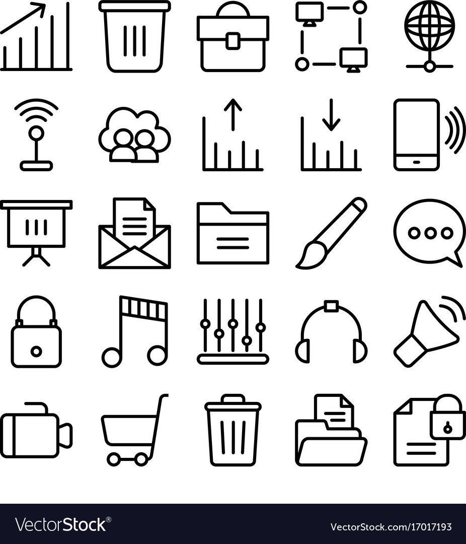 Web design line icons 7