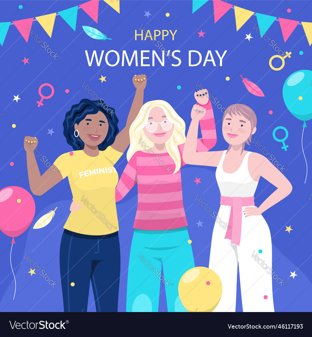 Womens celebrating day Royalty Free Vector Image