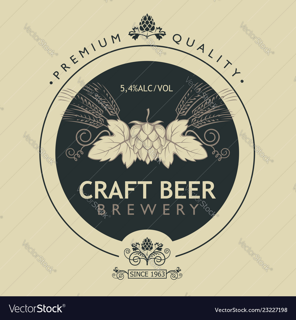 Beer label design Royalty Free Vector Image - VectorStock