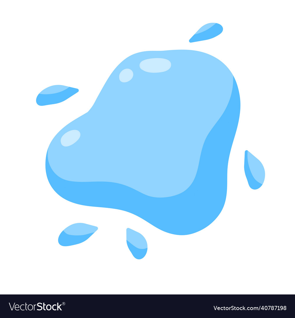 Blue blob drop of water abstract shape