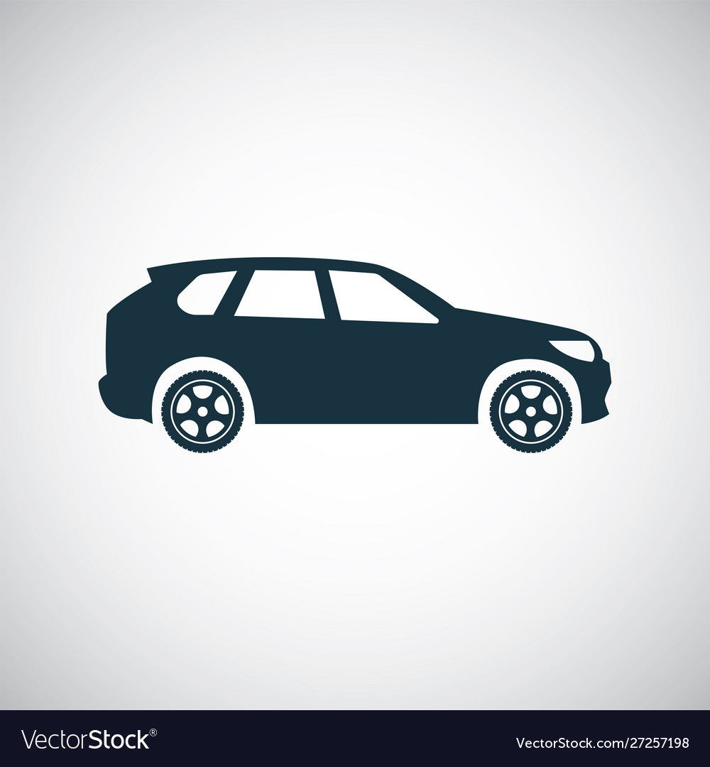 Car icon for web and ui on white background