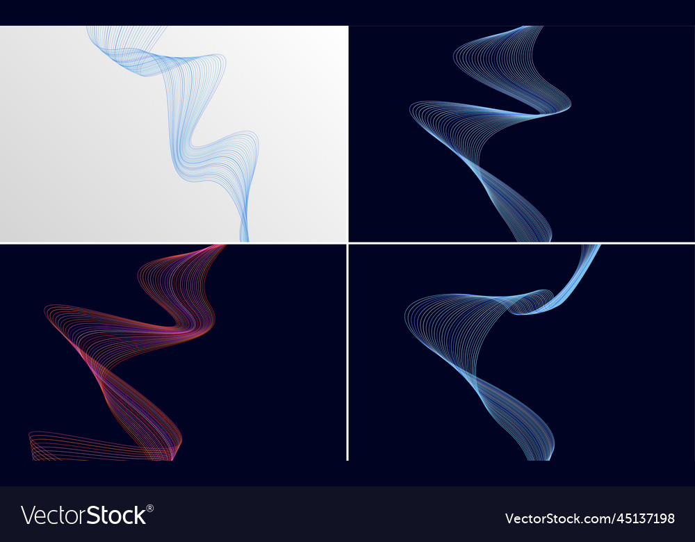 Collection of geometric minimal lines pattern set vector image Collection of geometric minimal lines pattern set