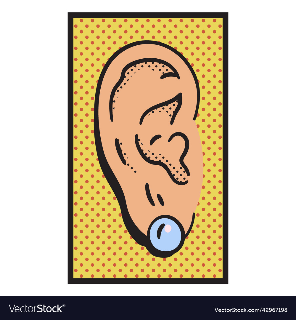 Ear comic Royalty Free Vector Image - VectorStock