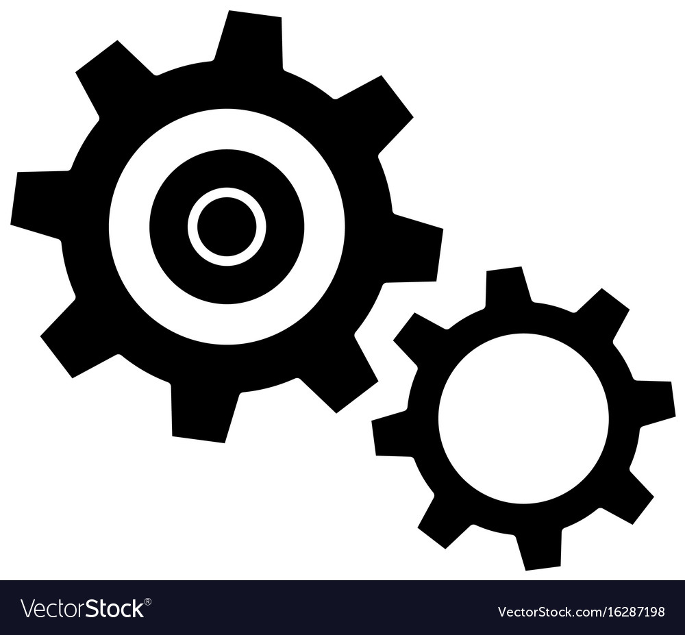 Gear wheels icon Royalty Free Vector Image - VectorStock