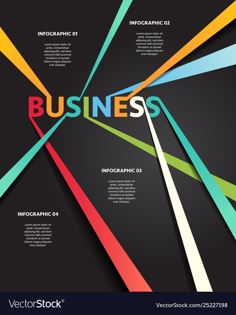 Infographic business connection line vector image Infographic business connection line