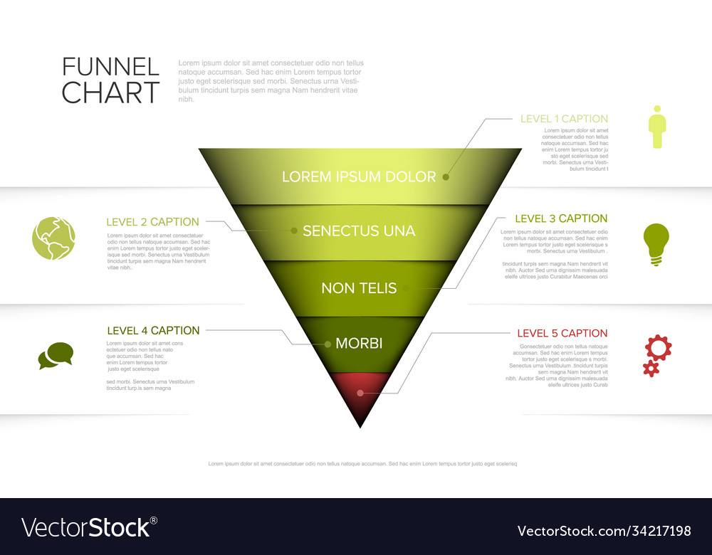 Infographic funnel level layers template Vector Image