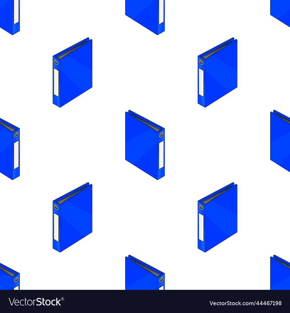 Isometric folder seamless pattern a large set vector image Isometric folder seamless pattern a large set