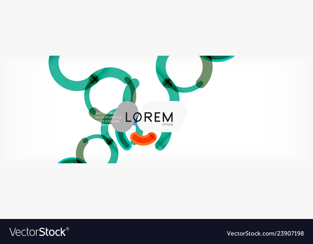 Linear design circle background vector image Linear design circle background
